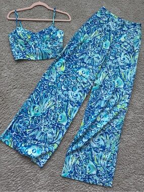 Lilly Pulitzer Lizzy Printed Crop Top & Pants Set